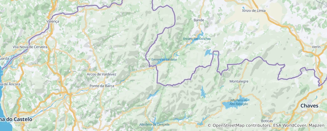 Mapa Národní park Peneda-Gerês