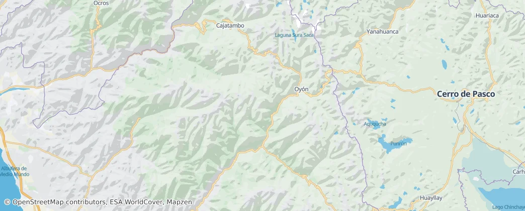 Oyón province — Mapa