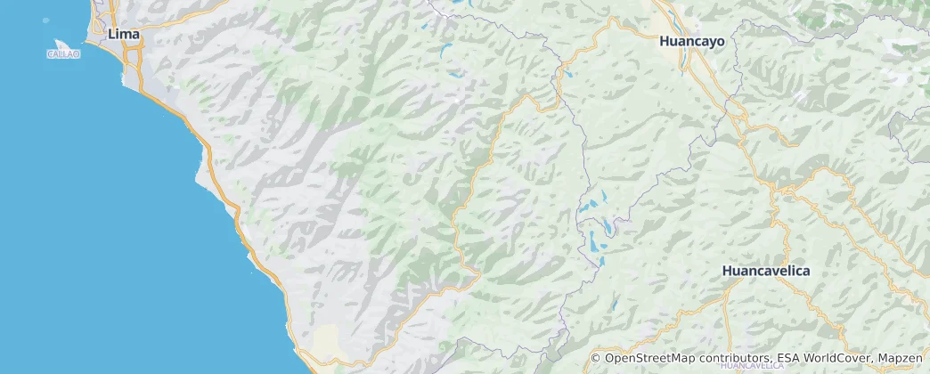 Karte von Provinz Yauyos