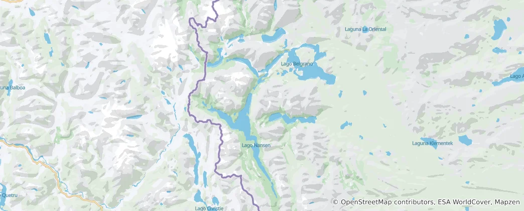 Mappa di Perito Moreno National Park