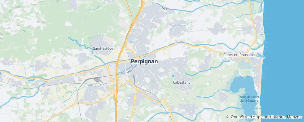 Map of Perpignan