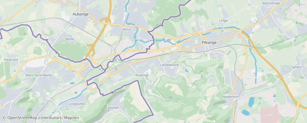 Pétange — Kaart