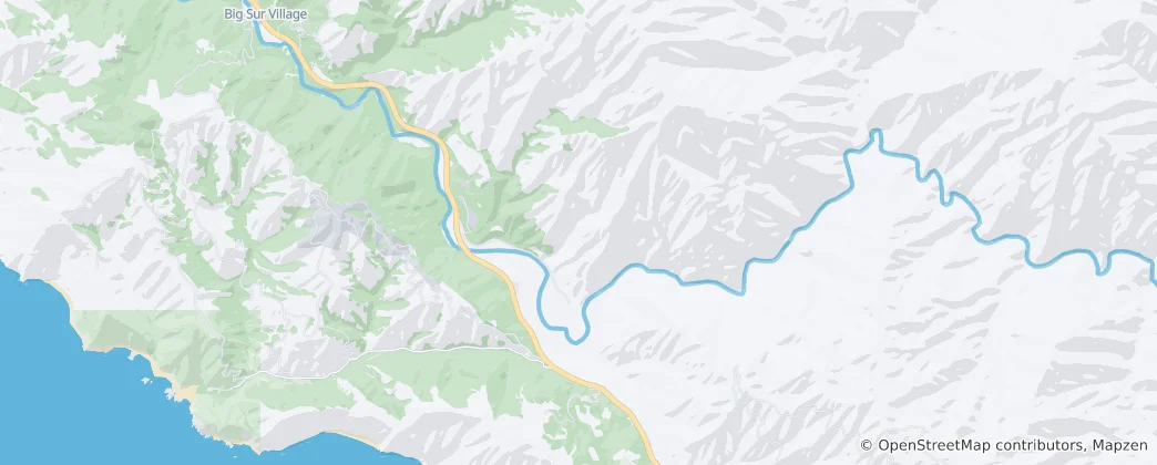 Mappa di Parco statale di Pfeiffer Big Sur