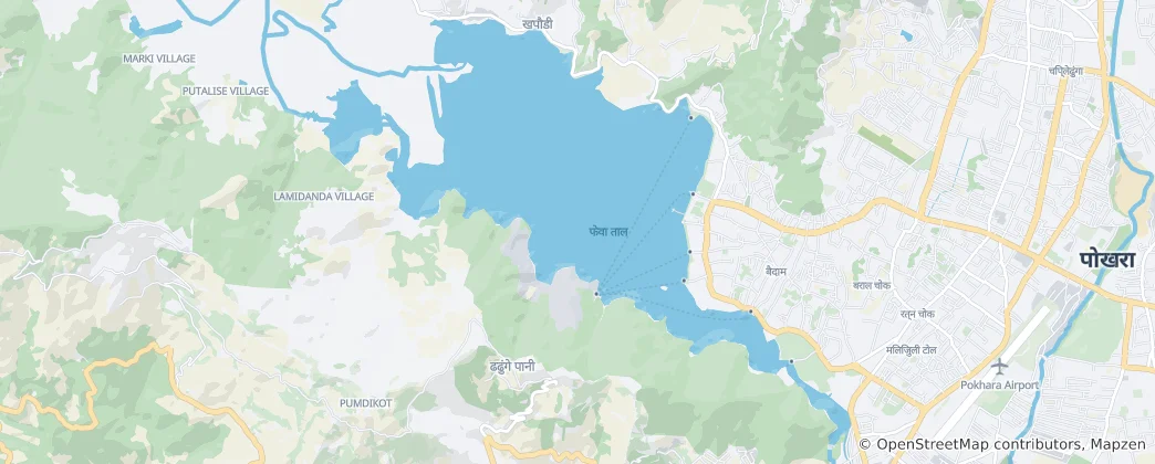 Map of Phewa Lake