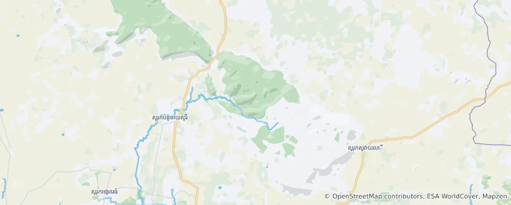 Mapa Národní park Phnom Kulen