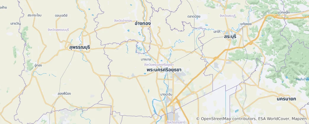 Map of Phra Nakhon Si Ayutthaya Province