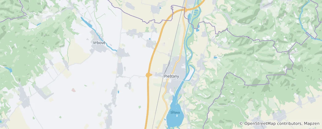 Karte von Piešťany