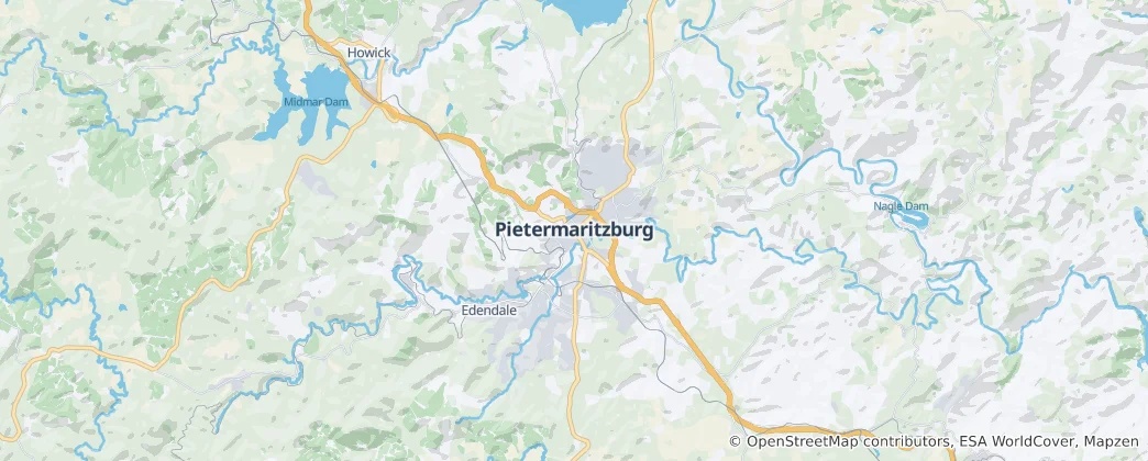 Karte von Pietermaritzburg