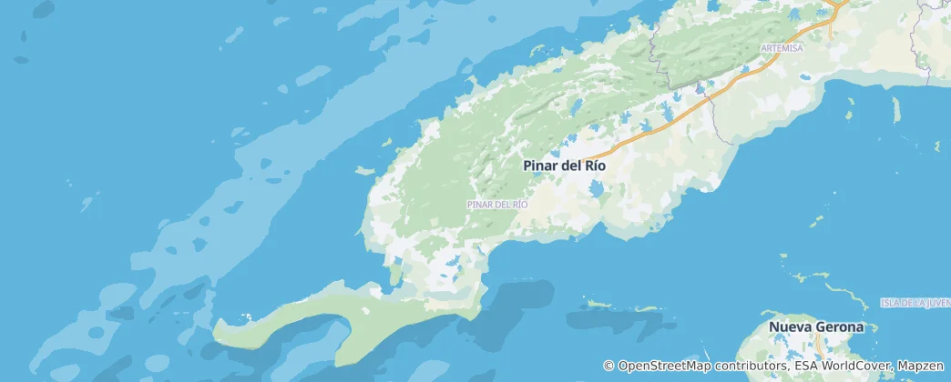 Mapa Pinar del Río