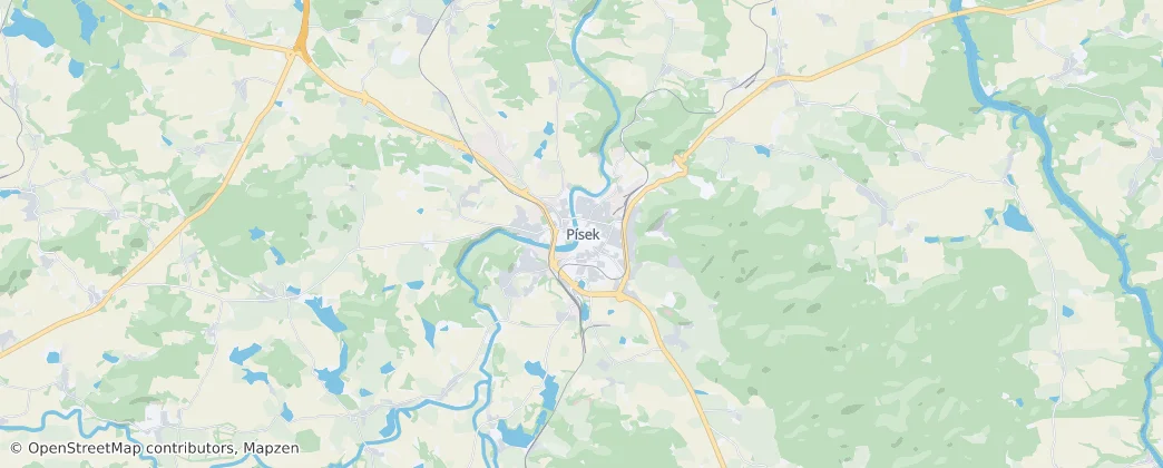 Písek — mapa