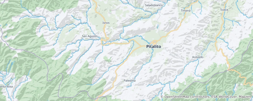 Mappa di Pitalito