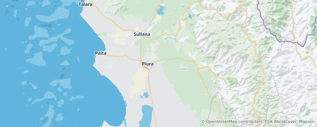 Mappa di provincia di Piura