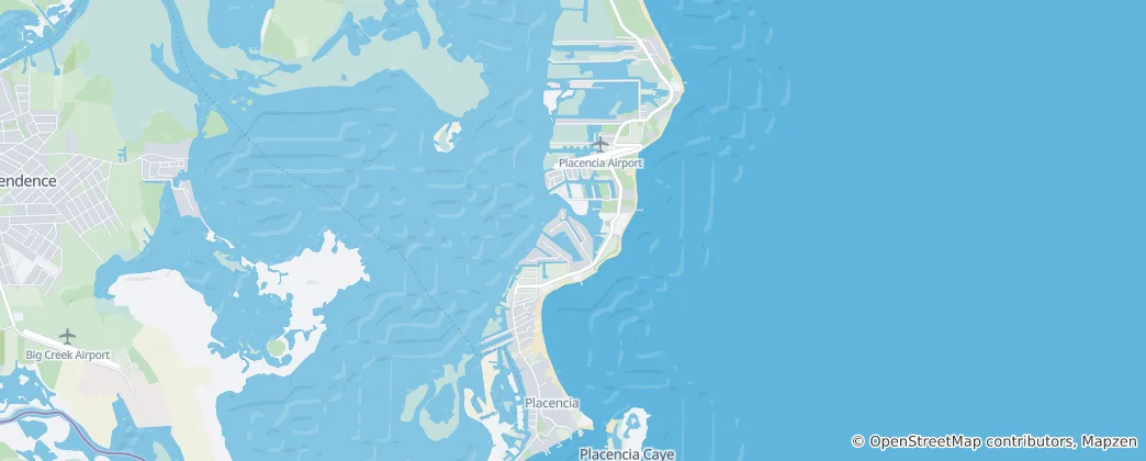 Mapa Placencia Peninsula
