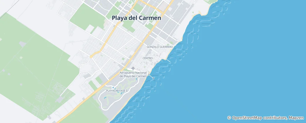 Map of Playa del Carmen