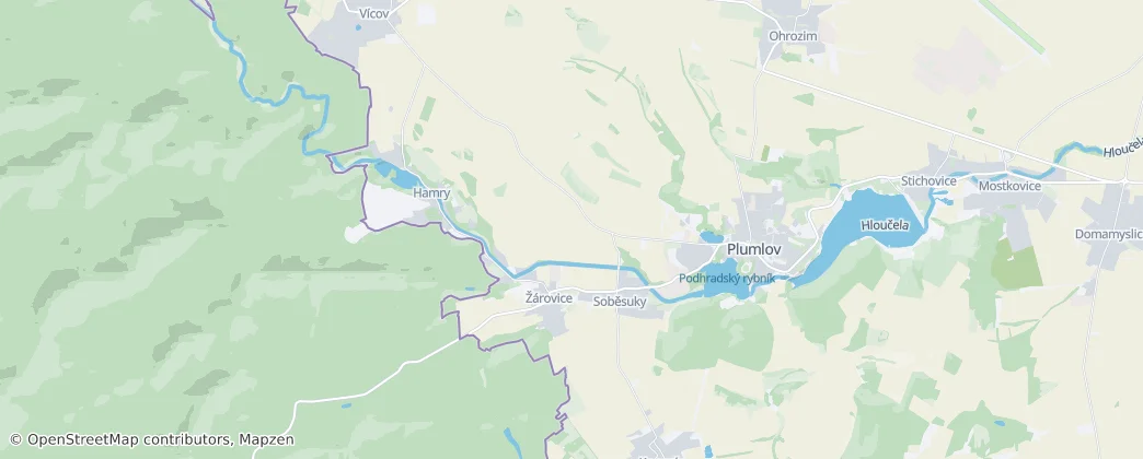 Plumlov — Mapa