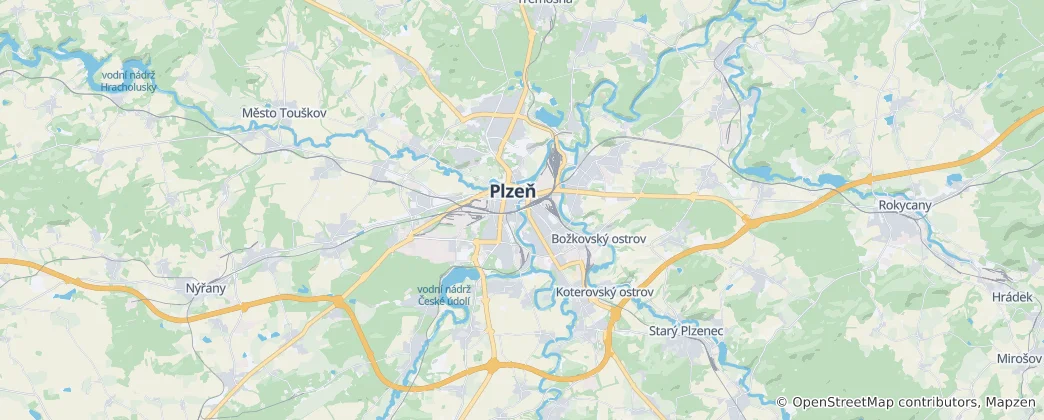 Mapa Plzeň