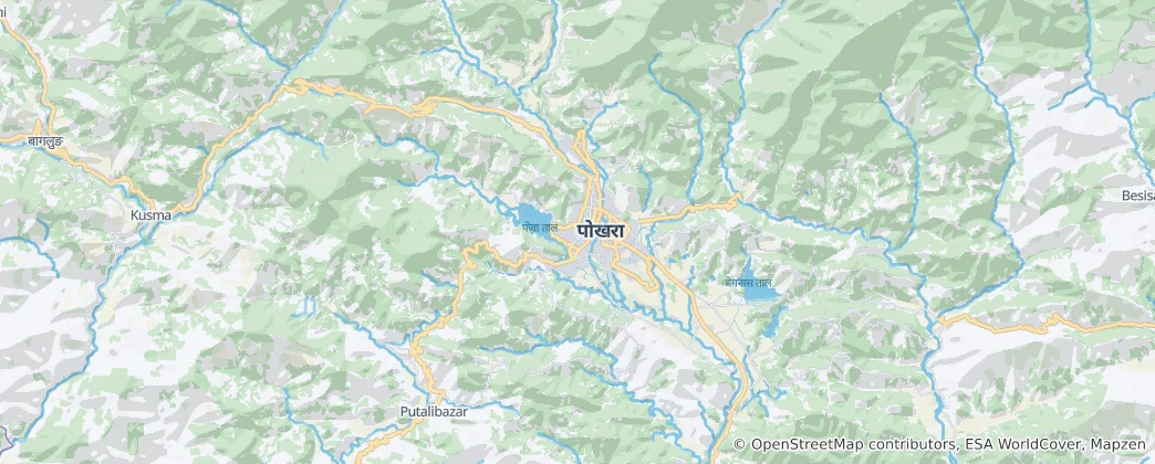Mapa Pokhara Lekhnath
