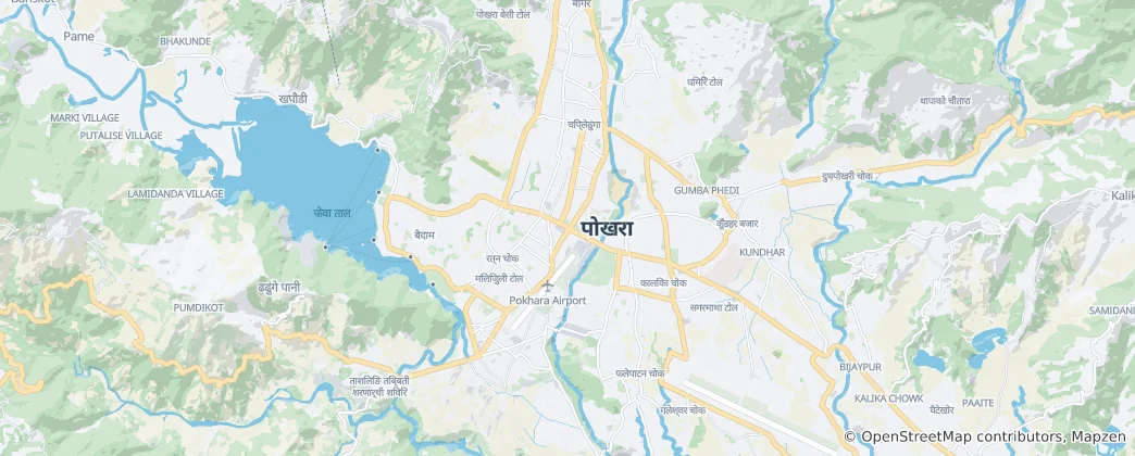 Map of Pokhara