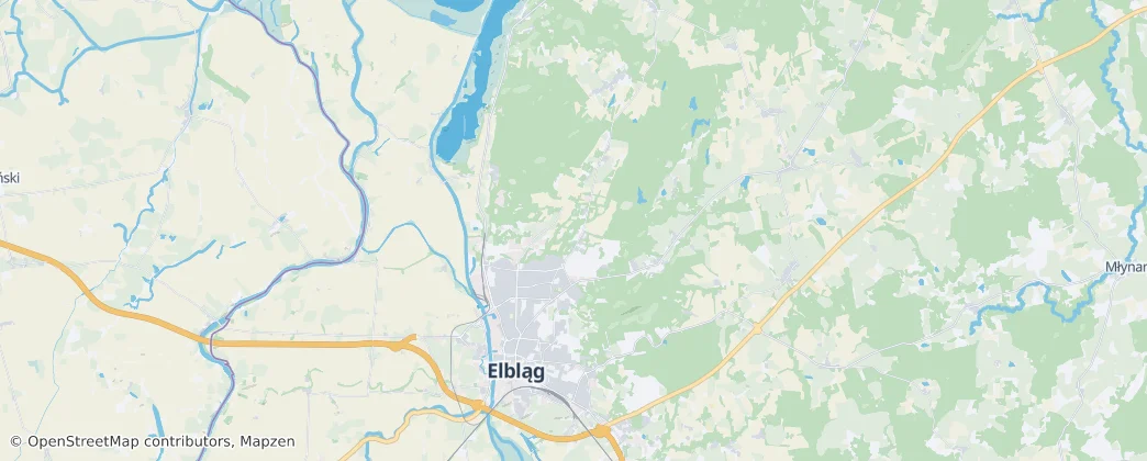 Elbląg County — mapa