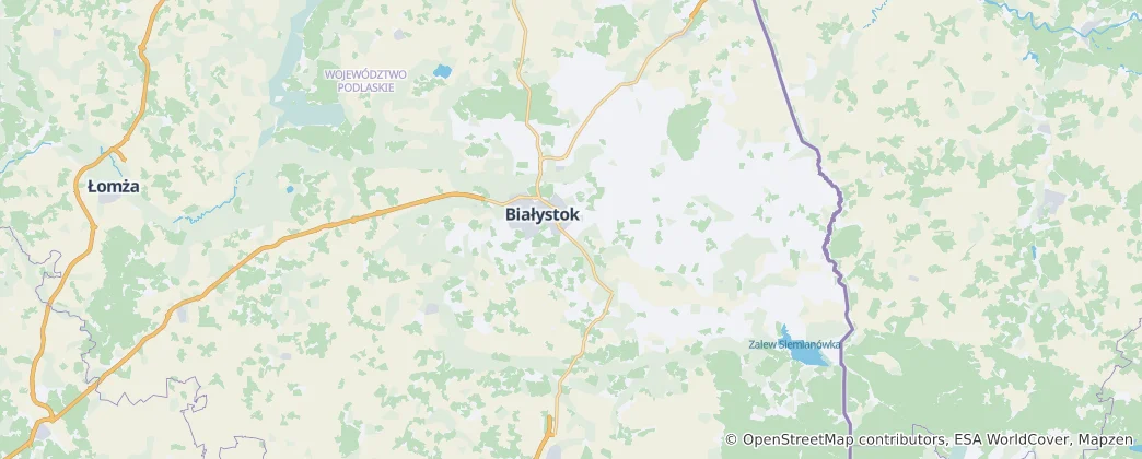 Map of Białystok County