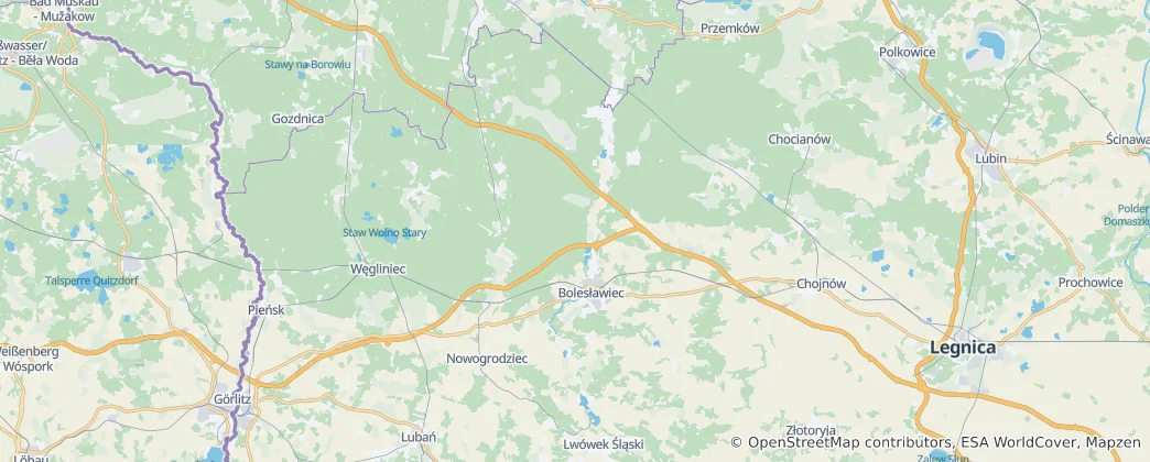 Mappa di distretto di Bolesławiec