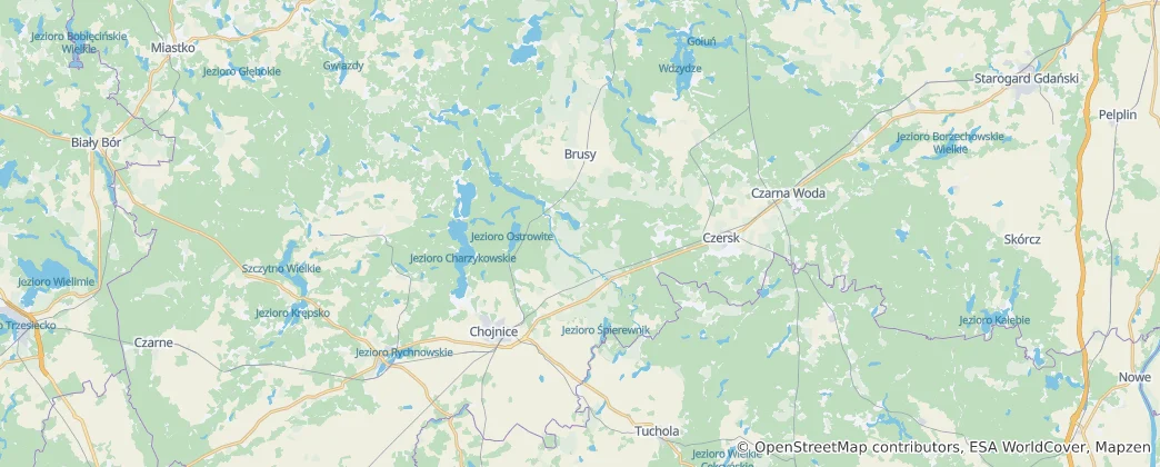 Mappa di distretto di Chojnice
