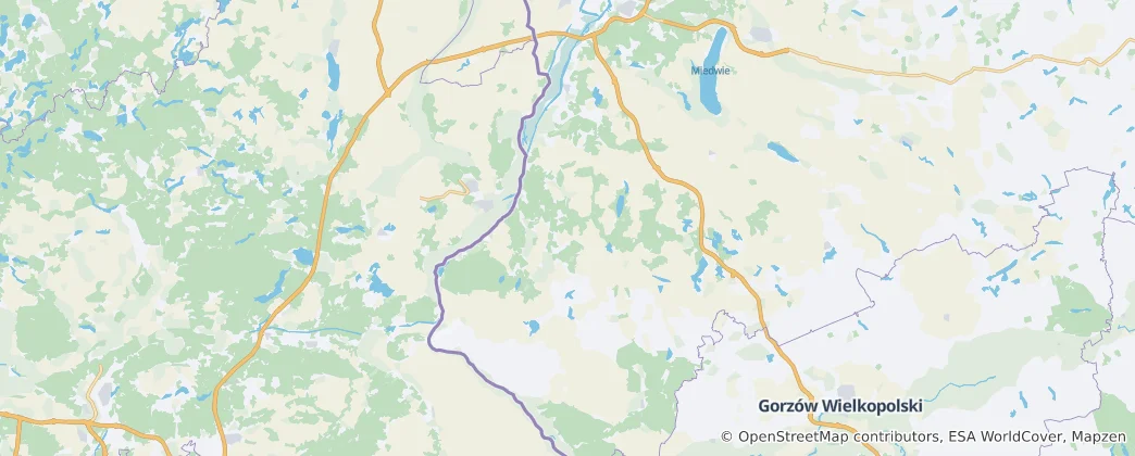 Map of Gryfino County
