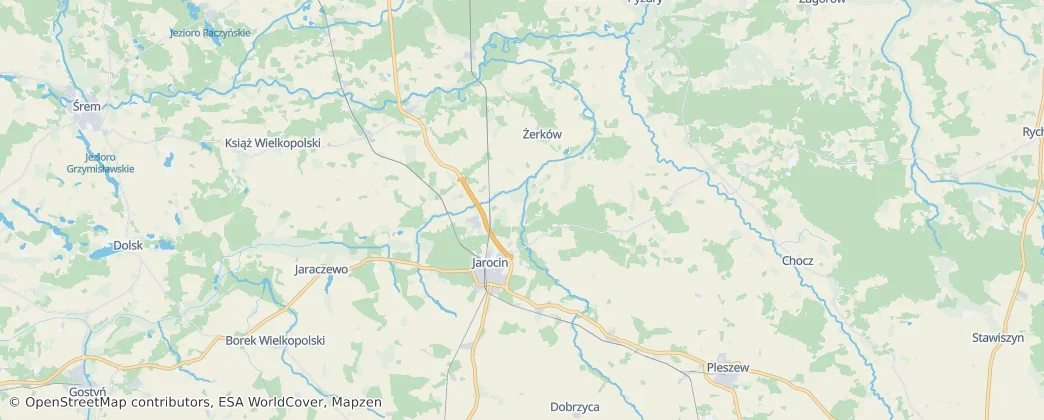 Jarocin County — Térkép