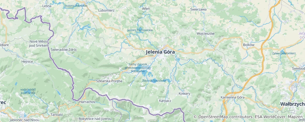 Mapa powiat jeleniogórski