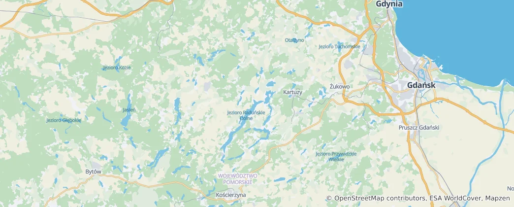Karte von Powiat Kartuski
