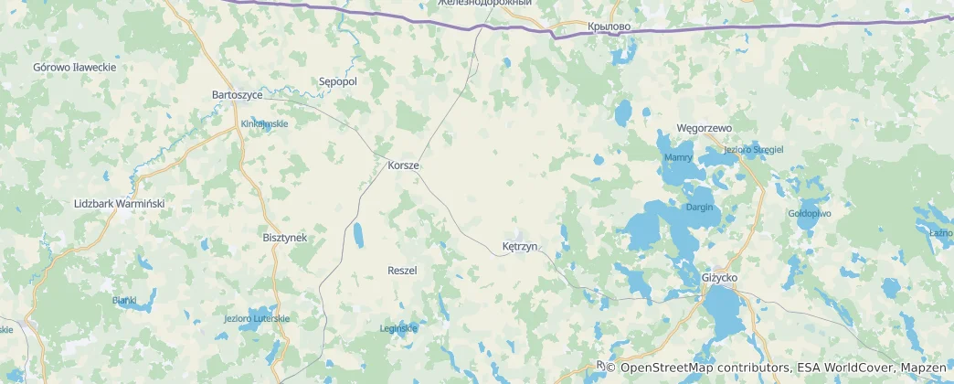 Mapa de Condado de Kętrzyn