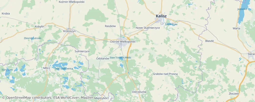 Ostrów Wielkopolski County — Map