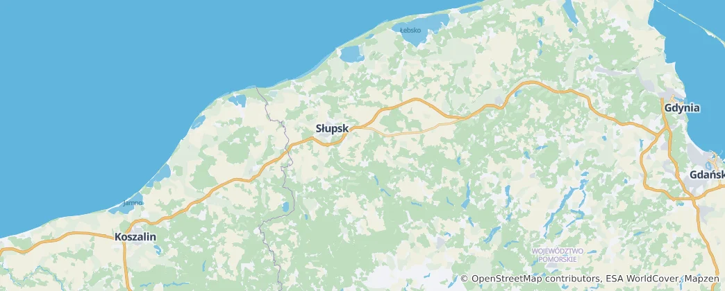 Mappa di powiat słupski