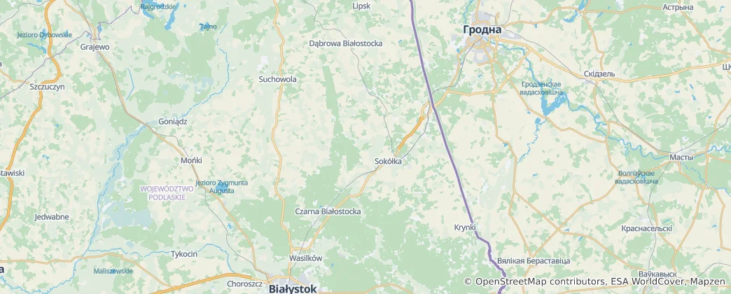 Map of Sokółka County