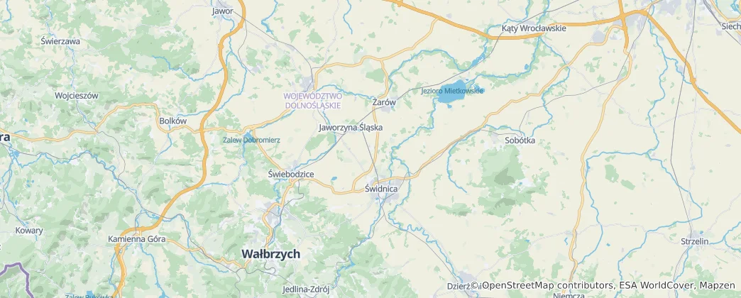 Mappa di distretto di Świdnica
