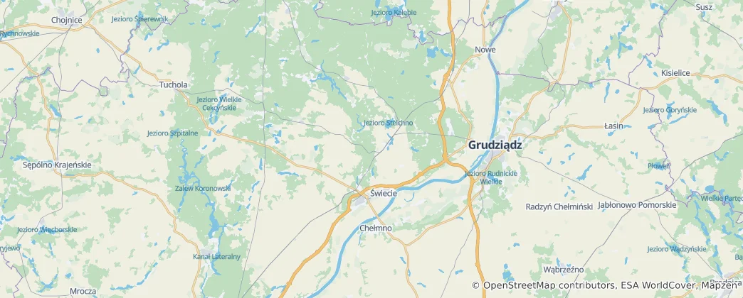 Mappa di distretto di Świecie