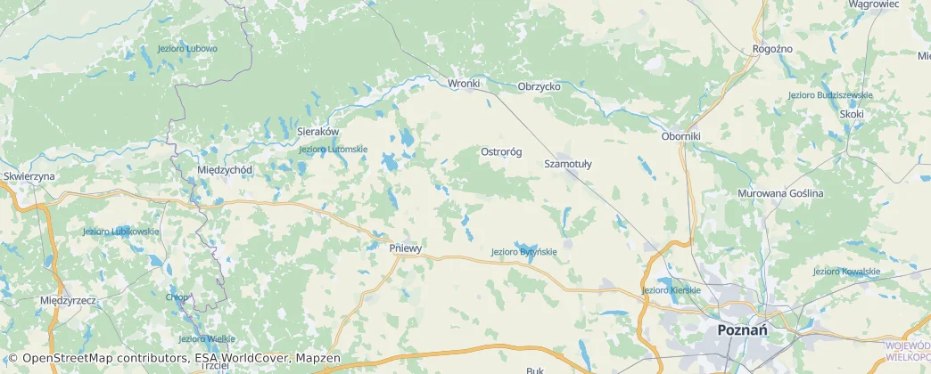 distretto di Szamotuły — Mappa