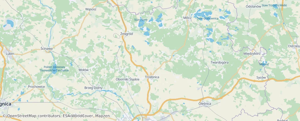 Powiat Trzebnicki — Karte
