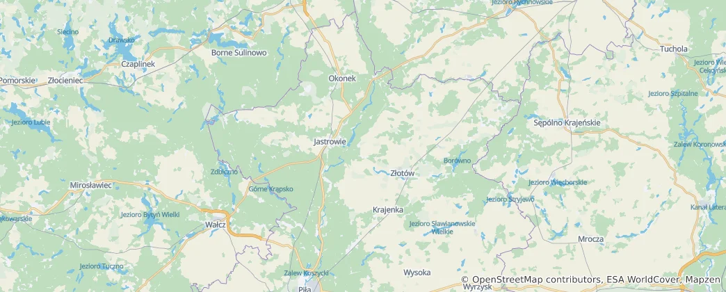 Mappa di distretto di Złotów