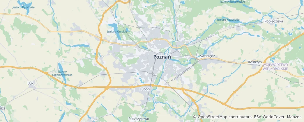 Mapa Poznań