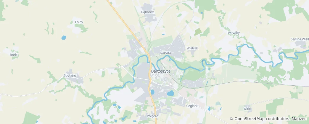 Mapa Bartoszyce