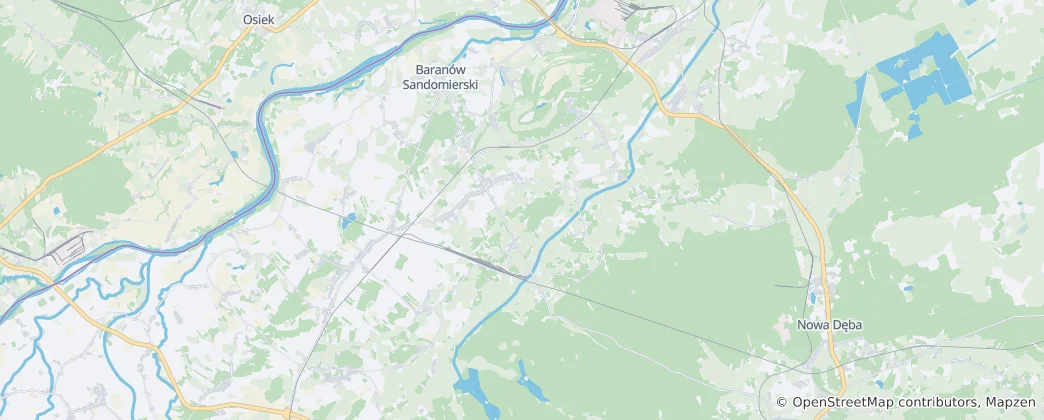 Mapa Baranów Sandomierski