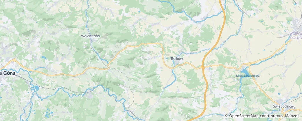 Mappa di Bolków