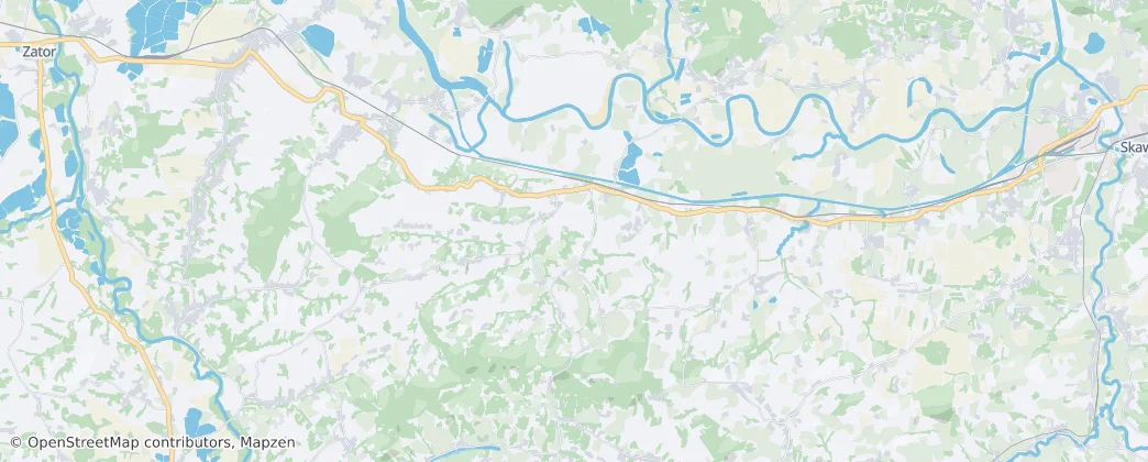 Comuna de Brzeźnica — Mapa