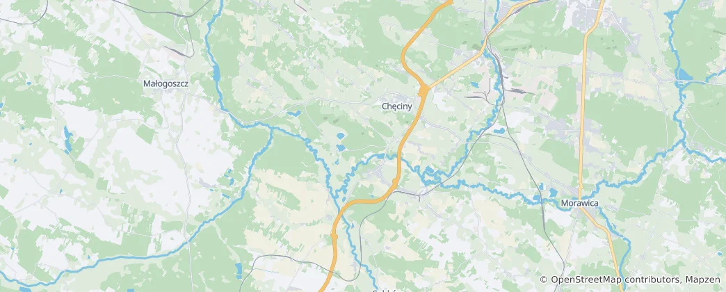 Kaart van Chęciny