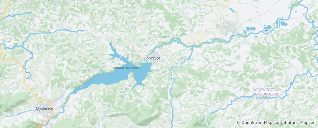 Mapa Gmina Dobczyce