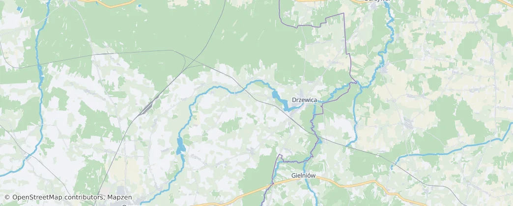Comuna de Drzewica — Mapa