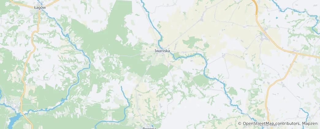 Map of Gmina Iwaniska