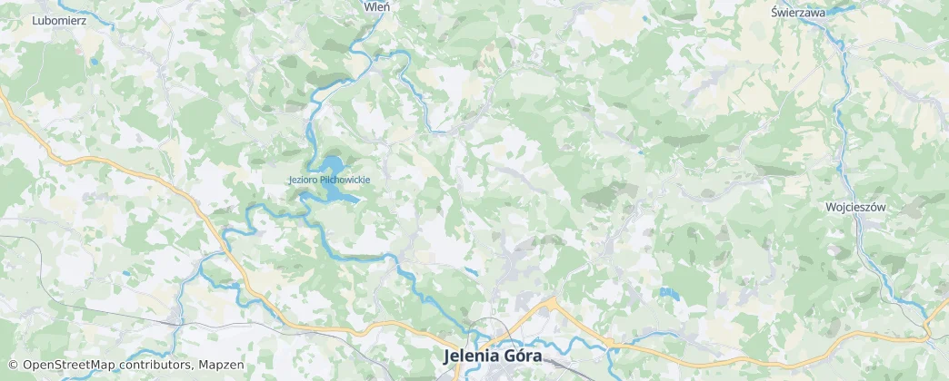 Comuna de Jeżów Sudecki — Mapa