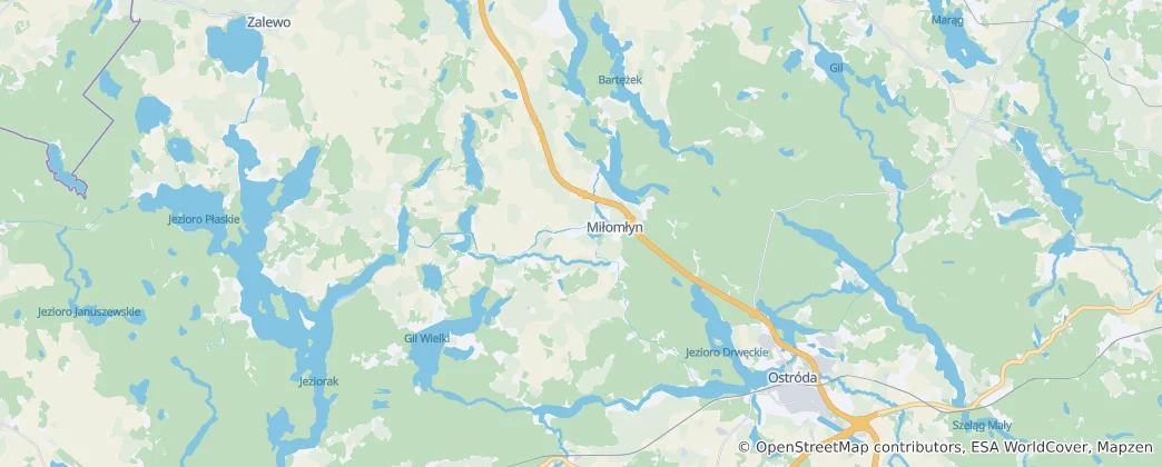 Mappa di Miłomłyn